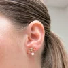 Bow & Pearl Stud Earrings - Gold