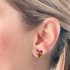 Bow Ornament Signature Enamel Studs