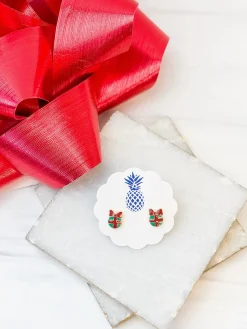 Bow Ornament Signature Enamel Studs