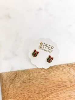 Bow Ornament Signature Enamel Studs