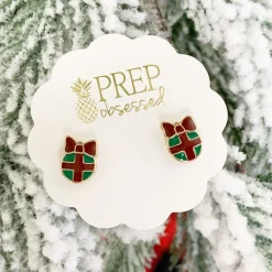 Bow Ornament Signature Enamel Studs