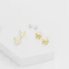 Bow Stud Earring Set