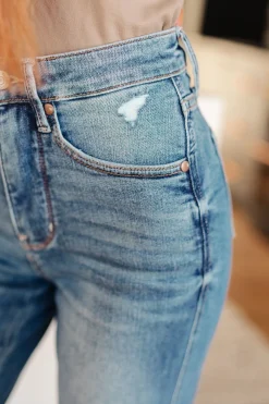 Bree High Rise Control Top Distressed Straight Jeans by Judy Blue