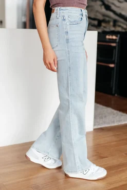 Brooke High Rise Control Top Vintage Wash Straight Jeans by Judy Blue