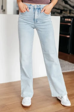 Brooke High Rise Control Top Vintage Wash Straight Jeans by Judy Blue