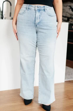 Brooke High Rise Control Top Vintage Wash Straight Jeans by Judy Blue