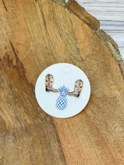 Brown Cowboy Boot Signature Enamel Studs by Prep Obsessed