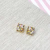 Butterfly Glass Stud Earrings - Multi