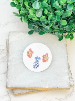 Butterfly Signature Enamel Stud Earrings