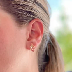 Butterfly Signature Enamel Stud Earrings