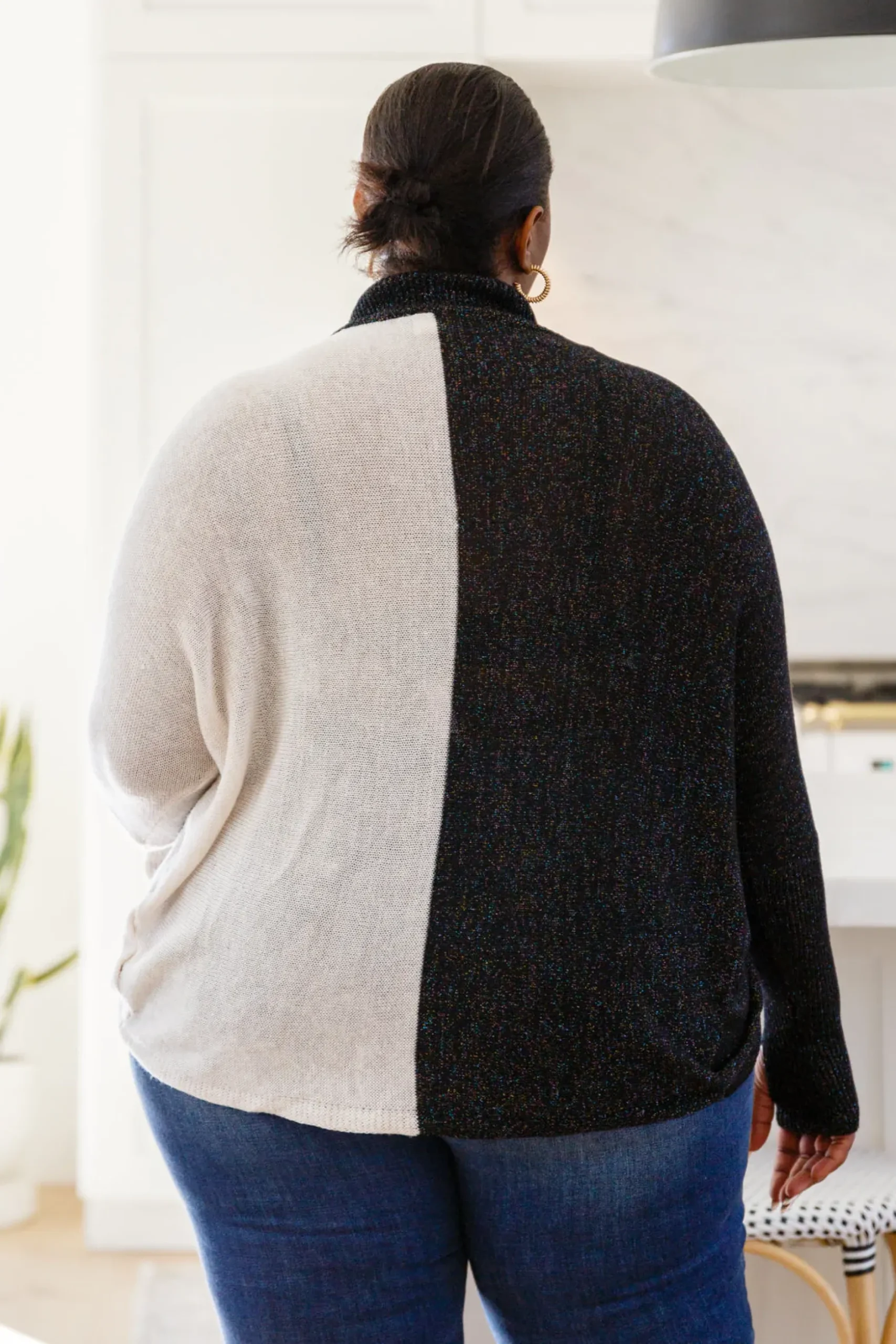 Can't Touch This Sparkle Color Blocked Sweater