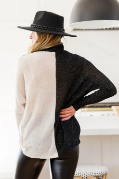 Can't Touch This Sparkle Color Blocked Sweater