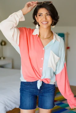 Capture The Day Two Toned Button Up