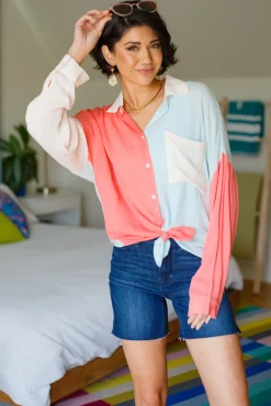 Capture The Day Two Toned Button Up