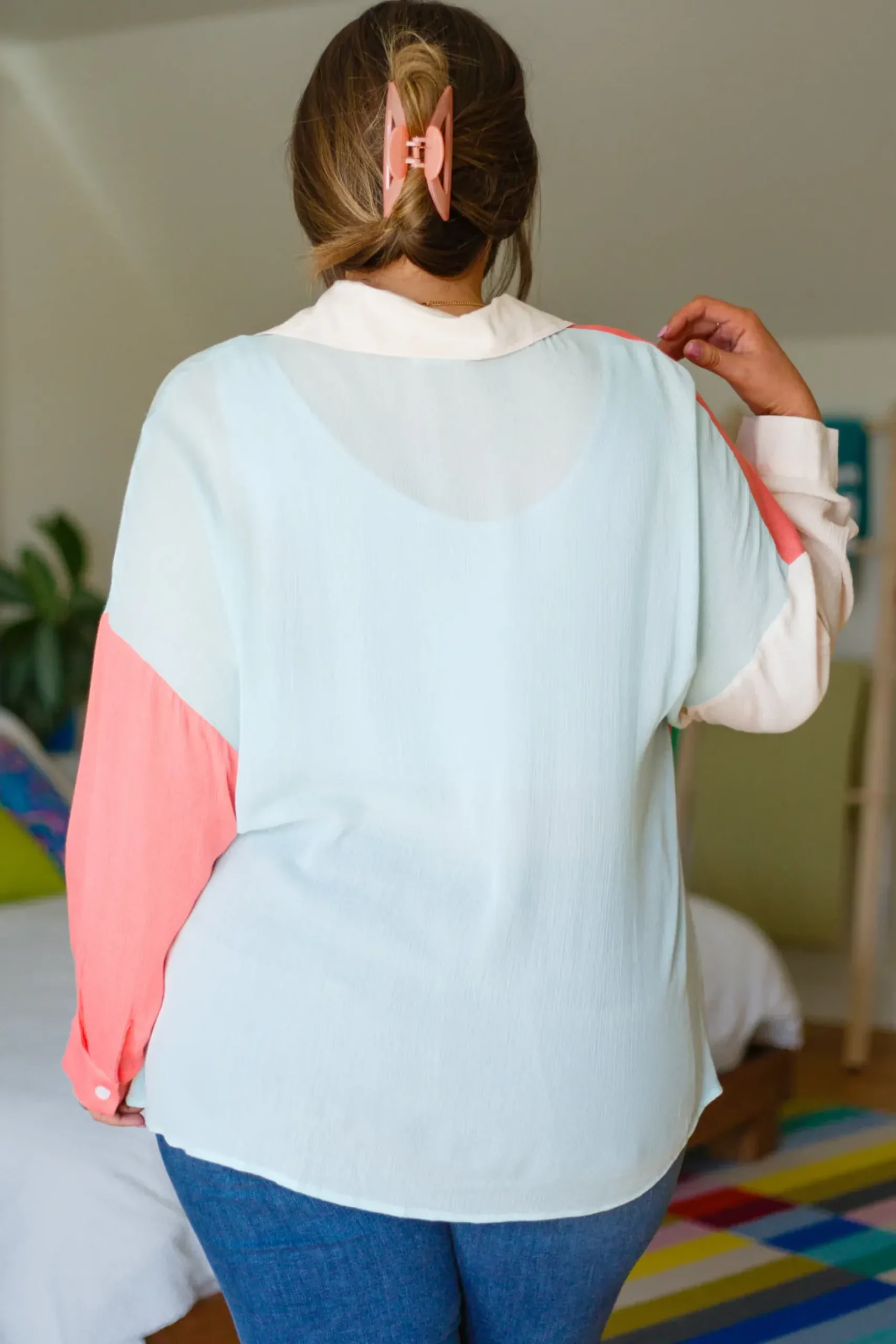 Capture The Day Two Toned Button Up