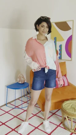 Capture The Day Two Toned Button Up