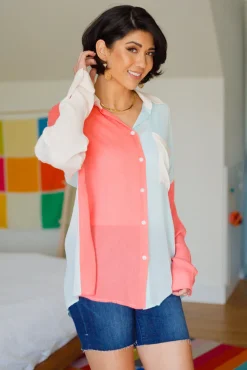 Capture The Day Two Toned Button Up