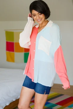 Capture The Day Two Toned Button Up