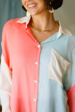 Capture The Day Two Toned Button Up