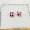 Card Suits Printed Stud Earrings