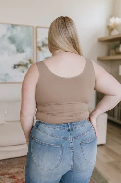 Carefree Seamless Reversible Midi Tank in Light Mocha
