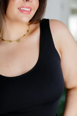 Carefree Seamless Reversible Midi Tank in Black