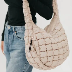 Carmen Quilted Hobo Tote Bag by Pretty Simple