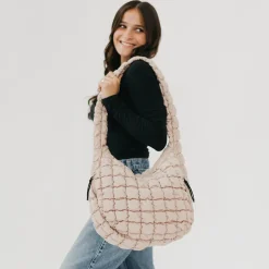 Carmen Quilted Hobo Tote Bag by Pretty Simple
