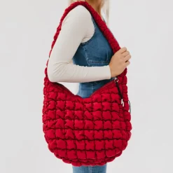Carmen Quilted Hobo Tote Bag by Pretty Simple