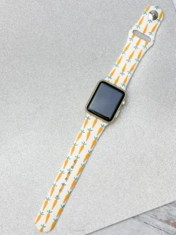 Carrot Printed Silicone Smart Watch Band
