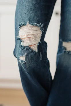 Cassandra High Rise Control Top Distressed Flare Jeans by Judy Blue