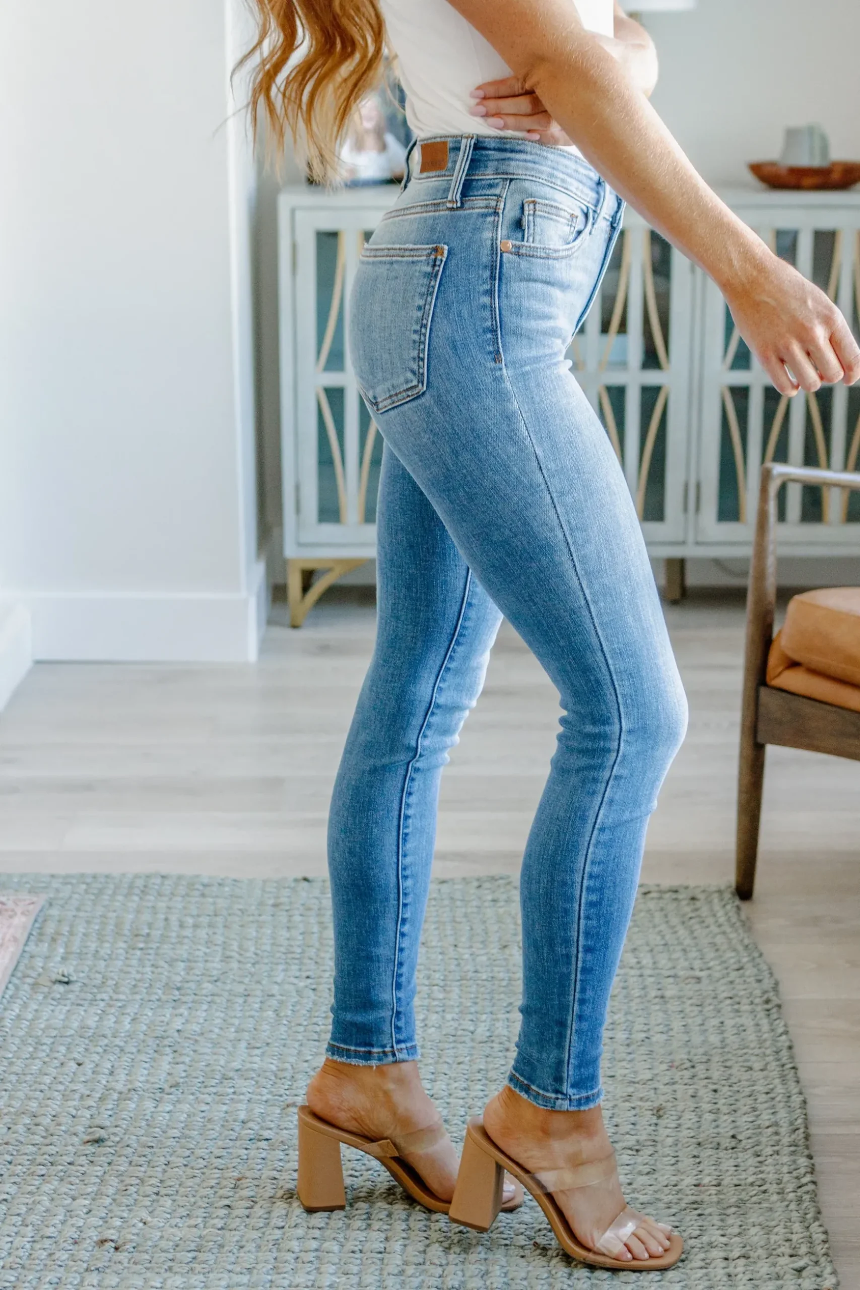 Catherine Mid Rise Vintage Skinny Jeans by Judy Blue