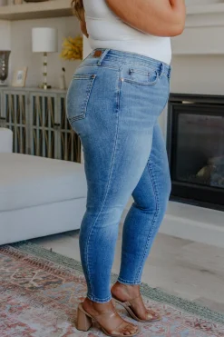 Catherine Mid Rise Vintage Skinny Jeans by Judy Blue