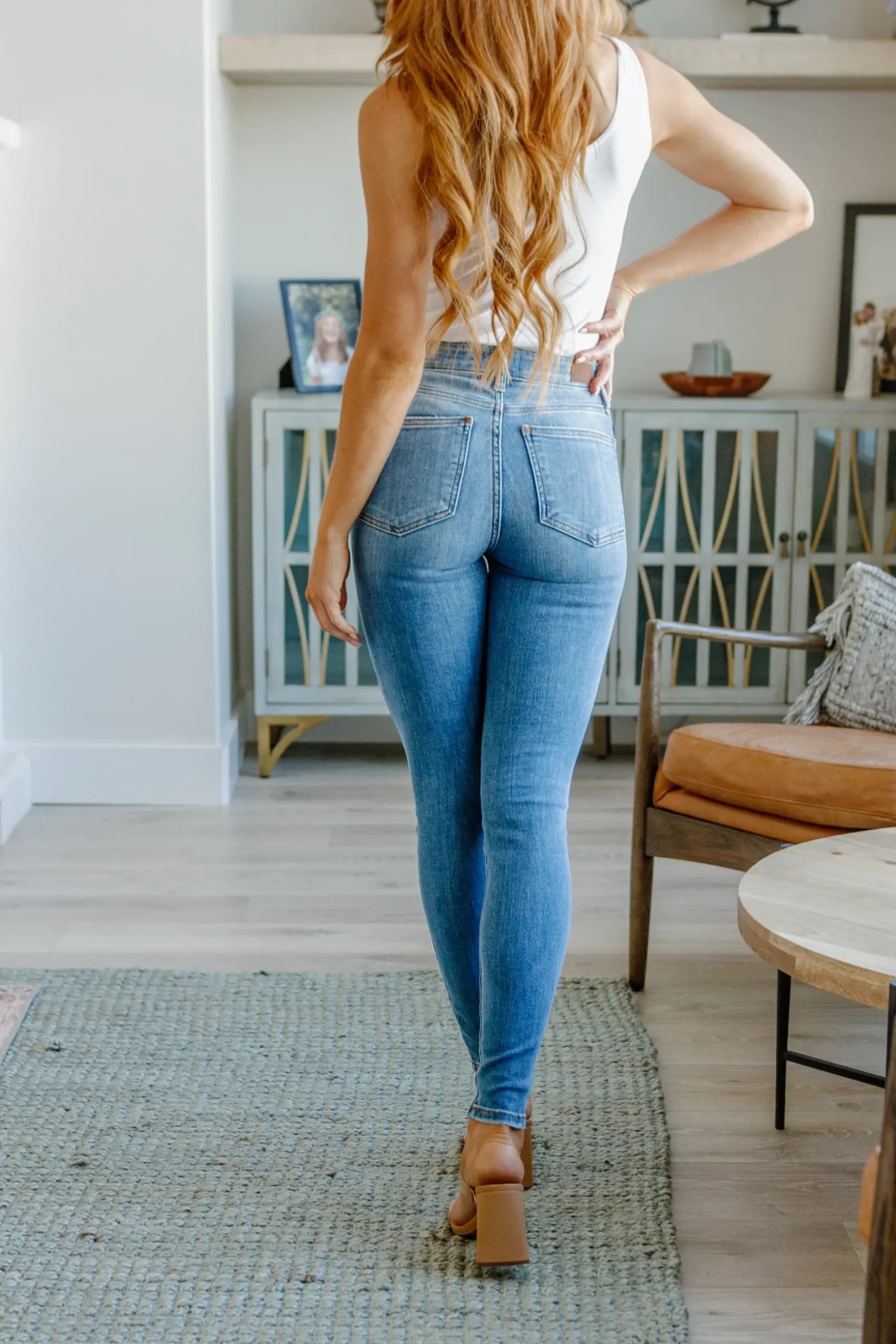Catherine Mid Rise Vintage Skinny Jeans by Judy Blue