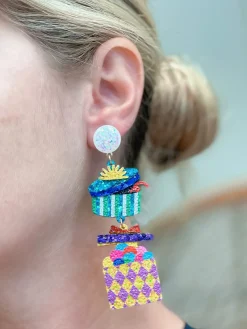 Celebrate Glittery Gift Boxes Dangle Earrings