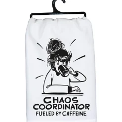 'Chaos Coordinator, Fueled By Caffeine' Kitchen Towel
