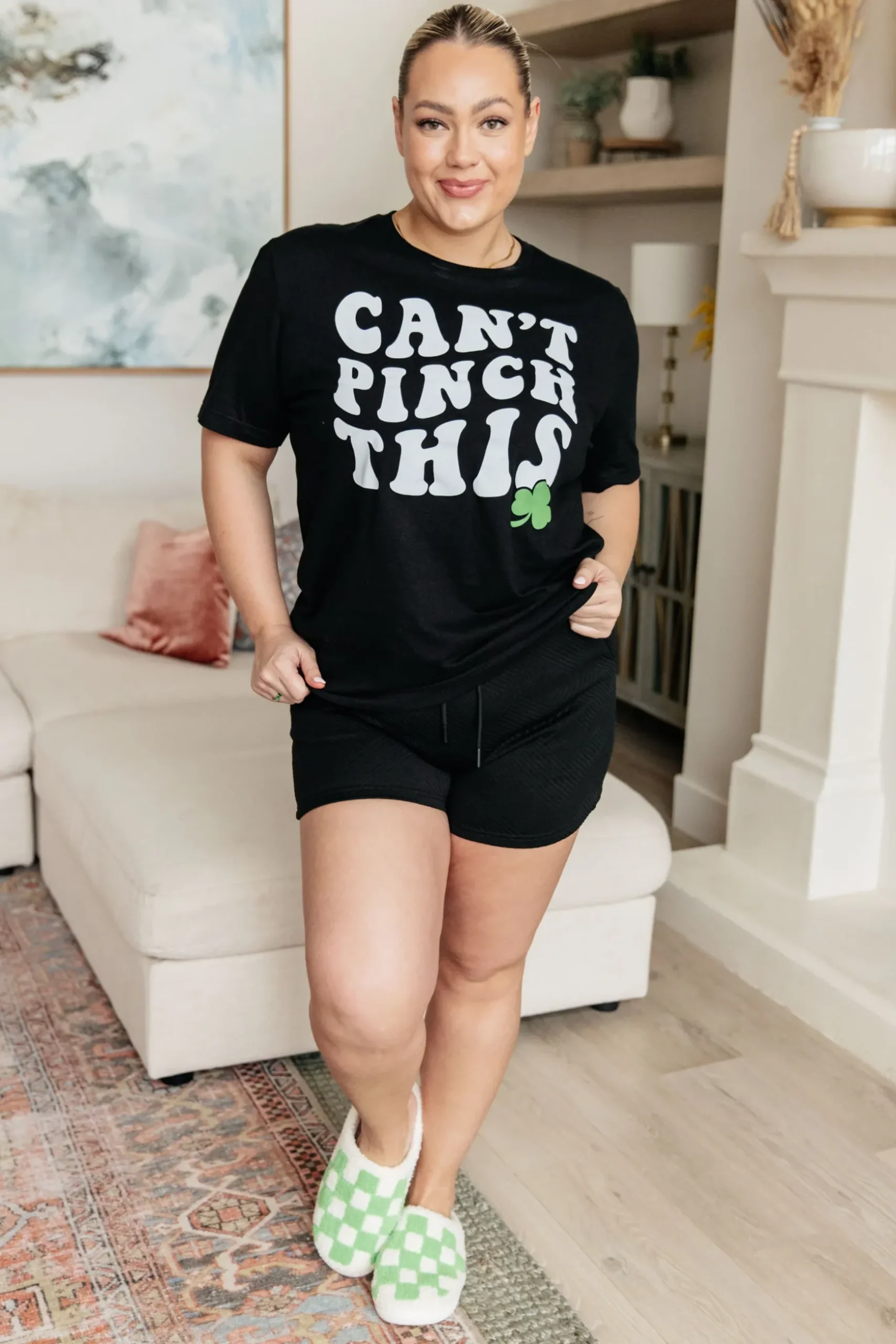 Checked Out Slippers in Green