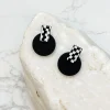 Checkered Post Acrylic Stud Earrings