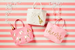 Cheers Sparkle Totes by Mud Pie