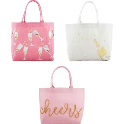 Cheers Sparkle Totes by Mud Pie