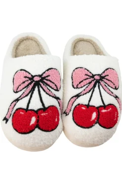 Cherry Bow Slippers Shoes  By Katydid