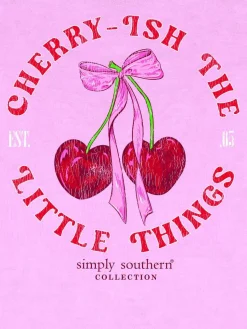 'Cherry-ish The Little Things' Mineral Wash Short Sleeve Tee by Simply Southern