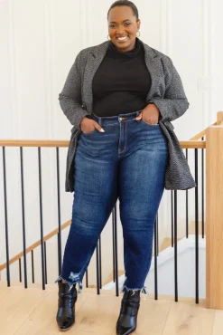 Chic Upon Arrival Button Down Blazer Jacket In Black