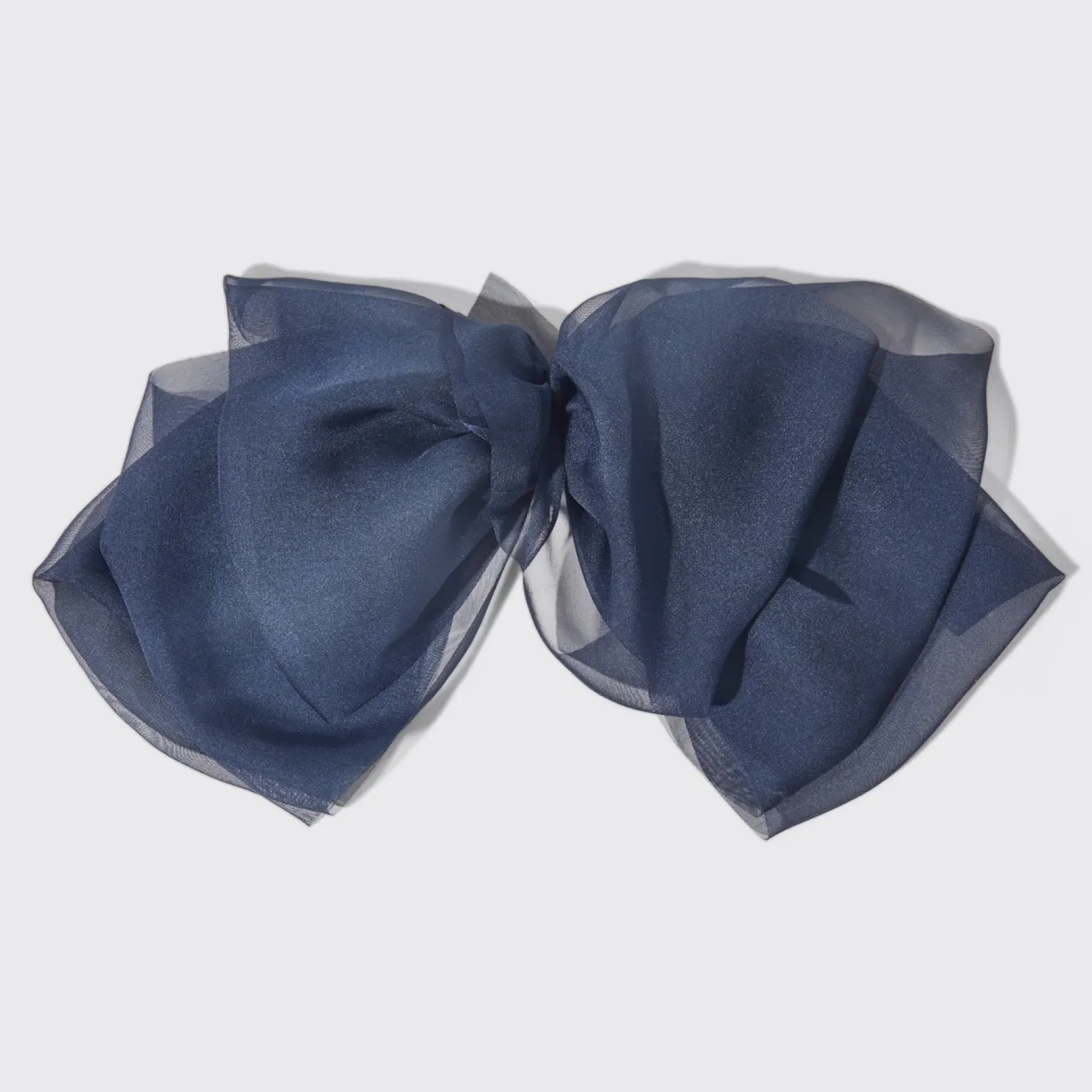 Chiffon Bow Hair Clip - Blue Orchid