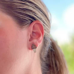 Chocolate Swirl Ice Cream Cone Signature Enamel Studs by Prep Obsessed