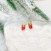Christmas Cocktail Enamel Stud Earrings by Prep Obsessed