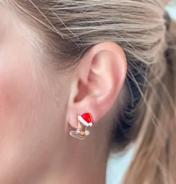 Christmas Cowboy Boots Signature Enamel Stud Earrings
