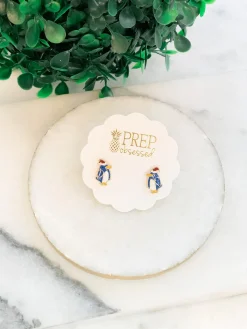 Christmas Hat Penguin Signature Enamel Studs
