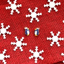 Christmas Hat Penguin Signature Enamel Studs