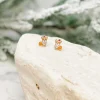 Christmas Lights Corgi Signature Enamel Stud Earrings
